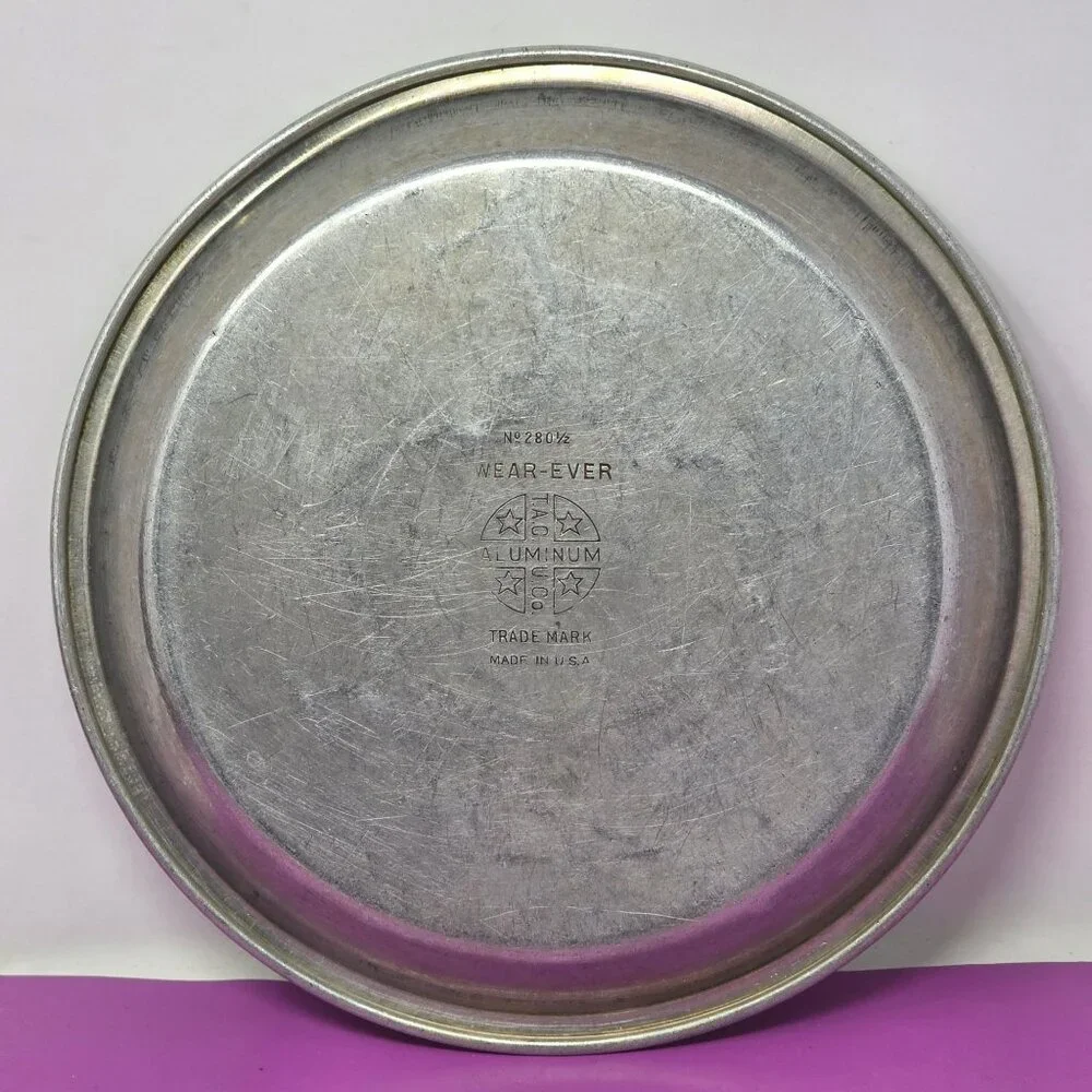 Vintage Wear-Ever Aluminum Pie Tin Fluted Scalloped &‎ Plain Made In USA